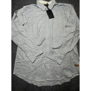 Outpost Makers Shirt Mens XL‎ Blue Long Sleeve Button Up Casual 100% Cotton New